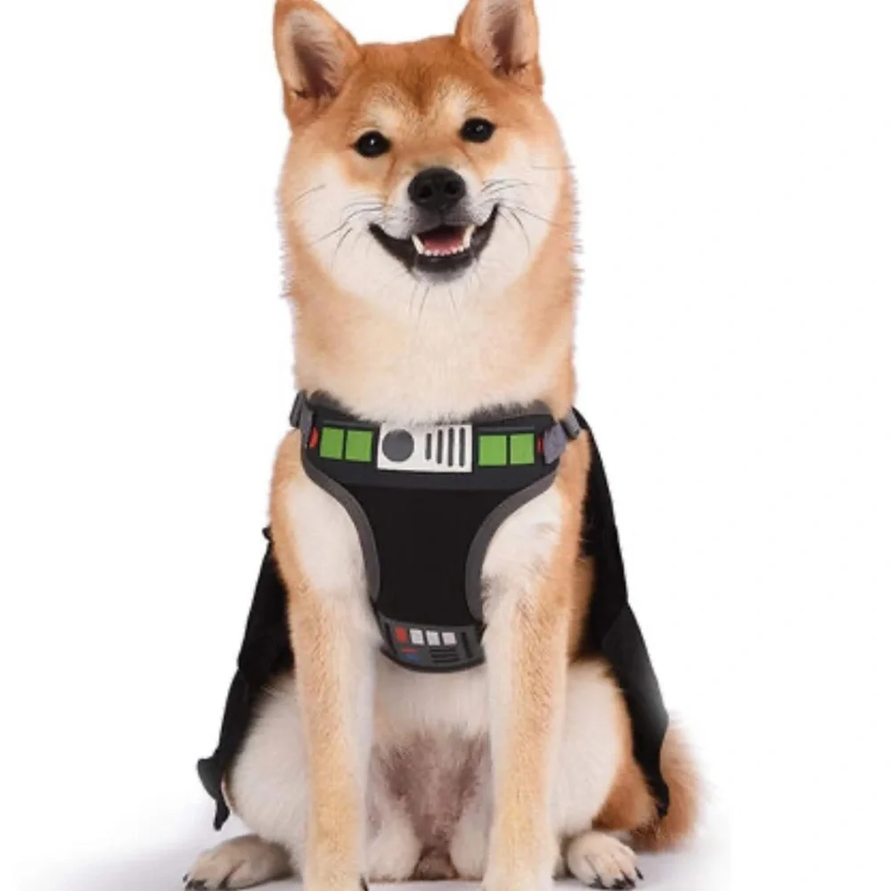 FECTH FOR PETS BLACK STAR WARS DARTH VADER HARNESS MEDIUM NWT
